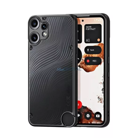 DUX DUCIS AIMO szilikon telefonvédő (ütésállóság, kameravédő, matt, hullám) FEKETE Nothing CMF Phone 2 Pro