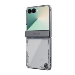   NILLKIN ICEBLADE szilikon telefonvédő (ütésállóság, kitámasztó) FEKETE Samsung Galaxy Z Flip7 (SM-F766)