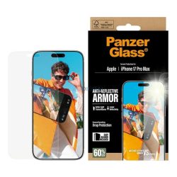   PANZERGLASS ANTI-REFLECTIVE ARMOR EASYALIGNER képernyővédő üveg (tükröződésmentes + segédkeret) ÁTLÁTSZÓ Apple iPhone 17 Pro Max
