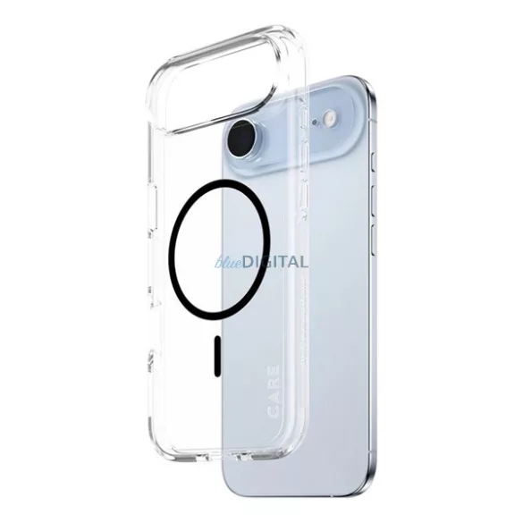 PANZERGLASS CARE FLAGSHIP URBAN EXPLORER CASE szilikon telefonvédő (ütésállóság, kameravédő, MagSafe) ÁTLÁTSZÓ/FEKETE Apple iPhone Air