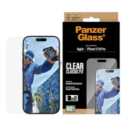  PANZERGLASS CLASSIC FIT EASYALIGNER képernyővédő üveg (oleofób réteg + segédkeret) ÁTLÁTSZÓ Apple iPhone 16 Pro, iPhone 17