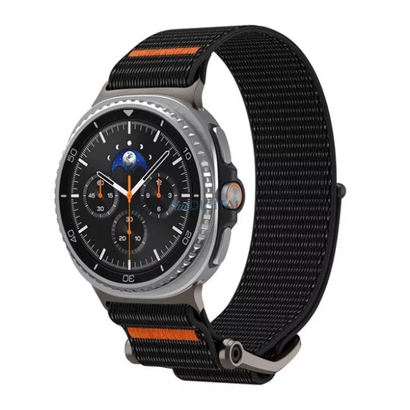 SPIGEN DURAPRO FLEX pótszíj (egyedi méret, textil, állítható) FEKETE Apple Watch Series 5 44mm, Watch Series 4 44mm, Watch Series 3 42mm