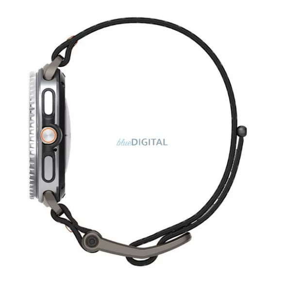 SPIGEN DURAPRO FLEX pótszíj (egyedi méret, textil, állítható) FEKETE Apple Watch Series 5 44mm, Watch Series 4 44mm, Watch Series 3 42mm