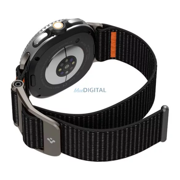 SPIGEN DURAPRO FLEX pótszíj (egyedi méret, textil, állítható) FEKETE Apple Watch Series 5 44mm, Watch Series 4 44mm, Watch Series 3 42mm