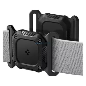 SPIGEN TOUGH ARMOR műanyag tok (extra ütésálló, nyakörvre) FEKETE Apple AirTag