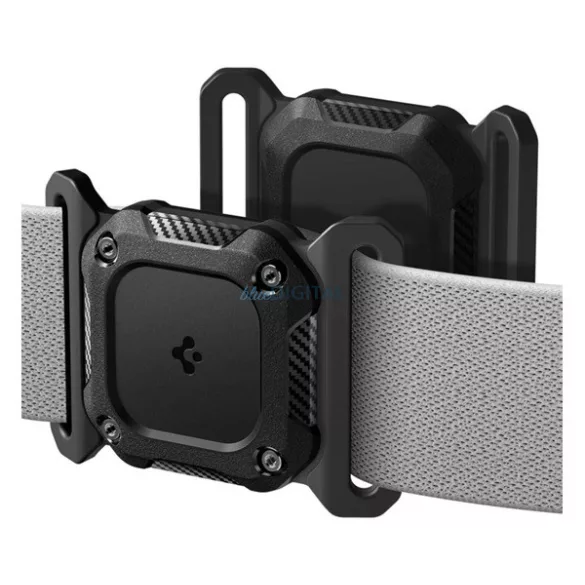 SPIGEN TOUGH ARMOR műanyag tok (extra ütésálló, nyakörvre) FEKETE Apple AirTag