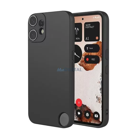Szilikon telefonvédő (matt) FEKETE Nothing CMF Phone 2 Pro