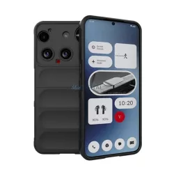   Szilikon telefonvédő (ütésállóság, kameravédő, 3D) FEKETE Nothing Phone (3)