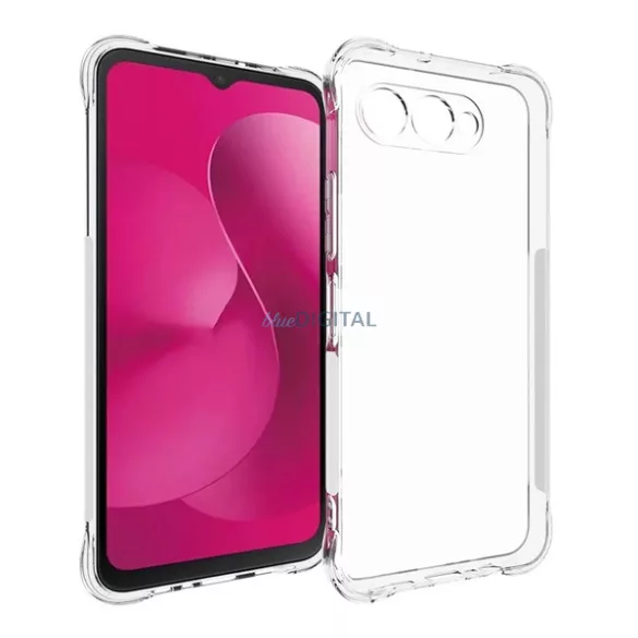 Szilikon telefonvédő (ütésállóság, légpárnás sarok, csúszásgátló felület) ÁTLÁTSZÓ T Phone 3 5G