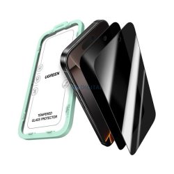   UGREEN SP1154 képernyővédő üveg 2db (betekintés ellen, 0.33mm, 9H + segédkeret) ÁTLÁTSZÓ Apple iPhone Air