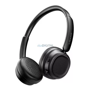 USAMS SR01 bluetooth fejhallgató SZTEREO (v5.3, mikrofon, aktív zajszűrő) FEKETE