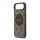 GUESS 4G CIRCLE CLASSIC LOGO szilikon telefonvédő (ütésállóság, textil hátlap, MagSafe) SÖTÉTBARNA Apple iPhone Air