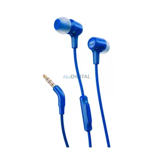 JBL E15 fülhallgató SZTEREO (3.5mm jack, mikrofon, felvevő gomb) SÖTÉTKÉK