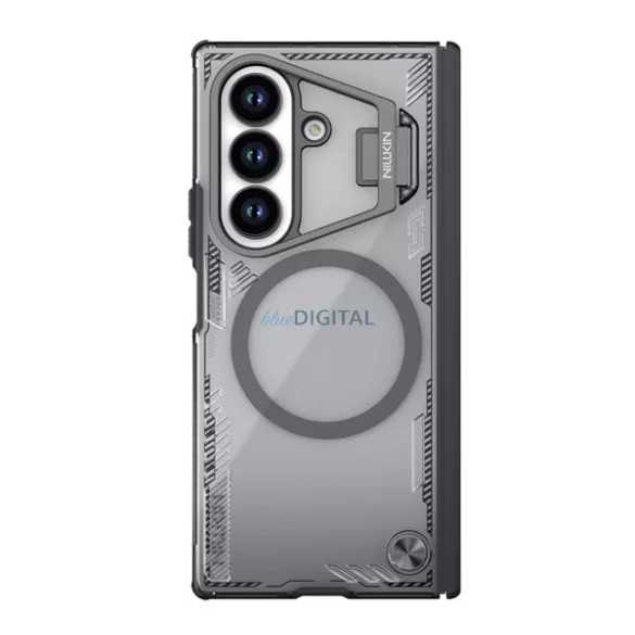 NILLKIN ICEBLADE FOLD szilikon telefonvédő (ütésállóság, kameravédő, kitámasztó, MagSafe) FEKETE Samsung Galaxy Z Fold7 (SM-F966)