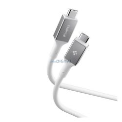   SPIGEN ESSENTIAL EB10010CC adatkábel (Type-C - Type-C, 100W, PD gyorstöltő, 100cm) FEHÉR