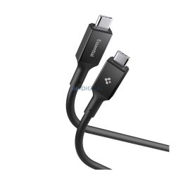   SPIGEN ESSENTIAL EB24012CC adatkábel (Type-C - Type-C, 240W, PD gyorstöltő, 120cm) FEKETE