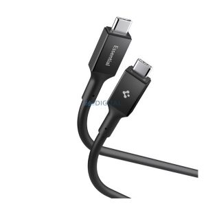 SPIGEN ESSENTIAL EB24012CC adatkábel (Type-C - Type-C, 240W, PD gyorstöltő, 120cm) FEKETE