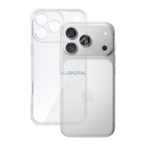 Szilikon telefonvédő (ütésállóság, légpárnás keret) ÁTLÁTSZÓ Apple iPhone 17