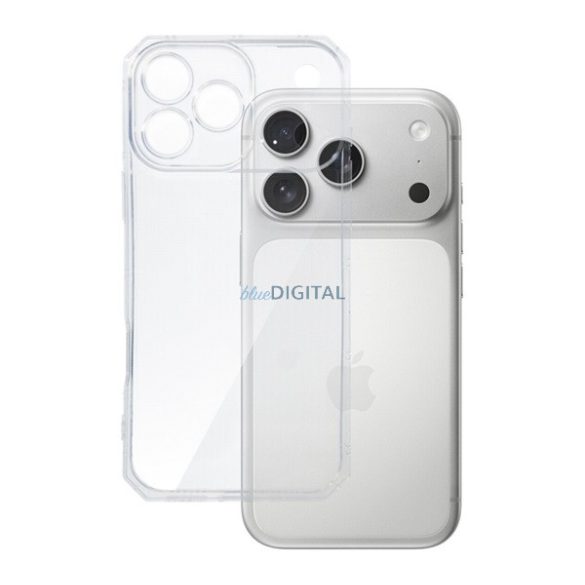 Szilikon telefonvédő (ütésállóság, légpárnás keret) ÁTLÁTSZÓ Apple iPhone 17