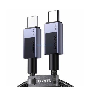 UGREEN L513 adatkábel (Type-C - Type-C, 240W, PD gyorstöltő 3.1, 100cm) SÖTÉTSZÜRKE