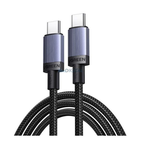 UGREEN L528 adatkábel (Type-C - Type-C, 240W, PD gyorstöltő 3.0, 200cm) SÖTÉTSZÜRKE