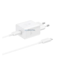   SAMSUNG hálózati töltő Type-C aljzat (45W, PD gyorstöltő + Type-C - Type-C kábel, 180cm) FEHÉR