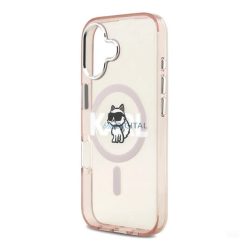   KARL LAGERFELD IML CHOUPETTE SKETCH LOGO MAGSAFE szilikon telefonvédő (ütésállóság, kameravédő, MagSafe) RÓZSASZÍN Apple iPhone 17