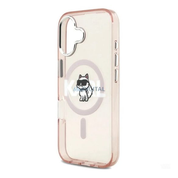 KARL LAGERFELD IML CHOUPETTE SKETCH LOGO MAGSAFE szilikon telefonvédő (ütésállóság, kameravédő, MagSafe) RÓZSASZÍN Apple iPhone 17