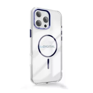 Szilikon telefonvédő (műanyag hátlap, kameravédő, MagSafe, légpárnás sarok) SÖTÉTKÉK Apple iPhone 12 Pro, iPhone 12