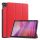 Tok álló, bőr hatású (aktív FLIP, oldalra nyíló, TRIFOLD, asztali tartó) PIROS Lenovo Tab 10.1 (TB-311FU)