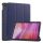Tok álló, bőr hatású (aktív FLIP, oldalra nyíló, TRIFOLD, asztali tartó) SÖTÉTKÉK Lenovo Tab 10.1 (TB-311FU)