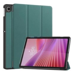   Tok álló, bőr hatású (aktív FLIP, oldalra nyíló, TRIFOLD, asztali tartó) SÖTÉTZÖLD Lenovo Tab 10.1 (TB-311FU)
