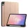 Tok álló, bőr hatású (aktív FLIP, oldalra nyíló, TRIFOLD, asztali tartó, ceruza tartó) ROZÉARANY Samsung Galaxy Tab S11 5G (SM-X736B), Galaxy Tab S11 WIFI (SM-X730)