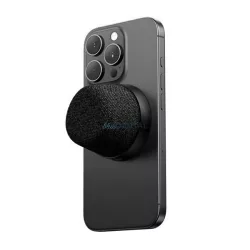   USAMS YC016 bluetooth hordozható hangszóró (v5.3, 500mAh belső akku, MagSafe, LED fény) FEKETE