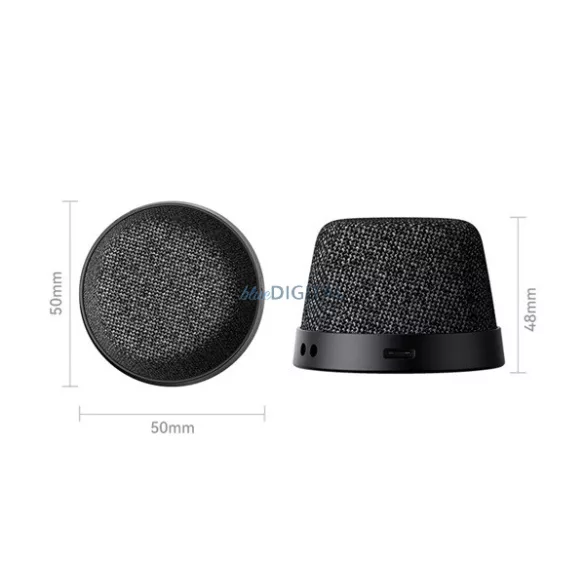 USAMS YC016 bluetooth hordozható hangszóró (v5.3, 500mAh belső akku, MagSafe, LED fény) FEKETE