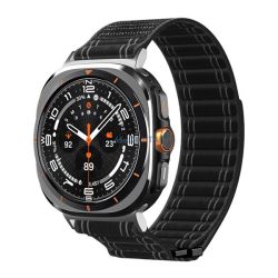   SPIGEN WBF0 pótszíj (egyedi méret, nylon, tépőzáras, állítható) FEKETE Samsung Galaxy Watch Ultra eSIM 47mm (SM-L705)