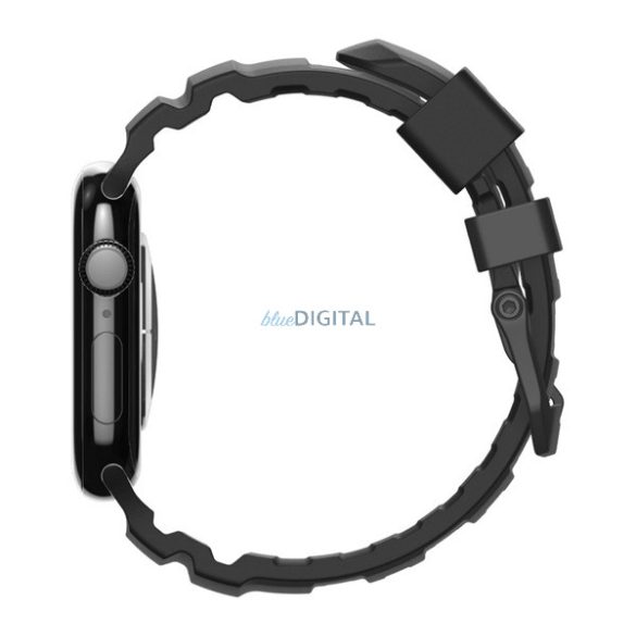 SPIGEN WBS2 pótszíj (egyedi méret, nagy, szilikon, állítható) FEKETE Apple Watch Series 5 44mm, Watch Series 4 44mm, Watch Series 3 42mm