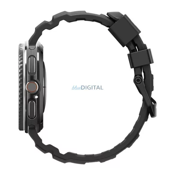 SPIGEN WBS2 pótszíj (egyedi méret, szilikon, állítható) FEKETE Samsung Galaxy Watch 8 40mm (SM-L320), Galaxy Watch 8 44mm (SM-L330), Galaxy Watch 8 Classic eSIM 46mm (SM-L505)