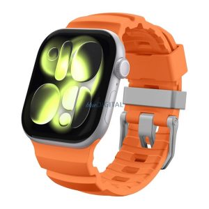 SPIGEN WBS2 pótszíj (egyedi méret, nagy, szilikon, állítható) NARANCSSÁRGA Apple Watch Series 5 44mm, Watch Series 4 44mm, Watch Series 3 42mm