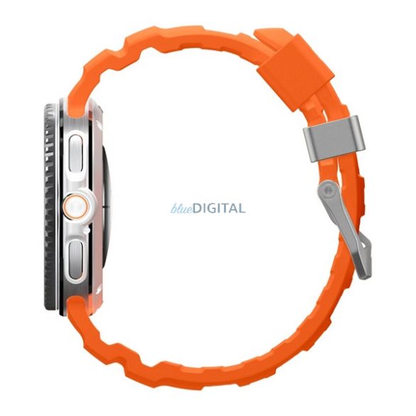 SPIGEN WBS2 pótszíj (egyedi méret, szilikon, állítható) NARANCSSÁRGA Apple Watch Series 5 44mm, Watch Series 4 44mm, Watch Series 3 42mm