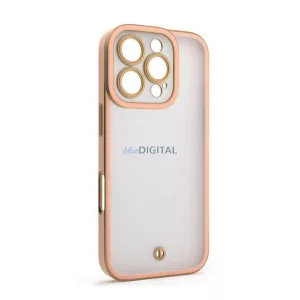 Szilikon telefonvédő (ütésállóság, matt, műanyag hátlap, kameravédő) ARANY/RÓZSASZÍN Apple iPhone Air
