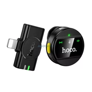 HOCO L21 bluetooth mikrofon (lightning, LAVALIER csíptethető, zajszűrő) FEKETE Apple IPAD, IPAD 2, IPAD (3rd Generation)