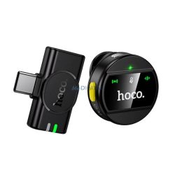   HOCO L21 bluetooth mikrofon (Type-C, LAVALIER csíptethető, zajszűrő) FEKETE