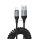 HOCO X121 adatkábel (Type-C - lightning, 27W, PD gyorstöltő, 150cm, cipőfűző) FEKETE