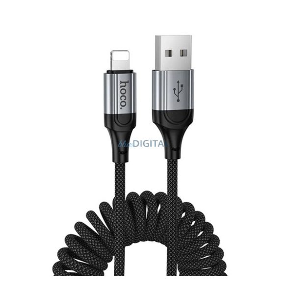 HOCO X121 adatkábel (Type-C - lightning, 27W, PD gyorstöltő, 150cm, cipőfűző) FEKETE