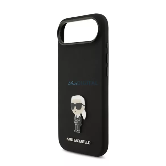KARL LAGERFELD LIQUID SILICONE METAL IKONIK CASE szilikon telefonvédő (ütésállóság, kameravédő) FEKETE Apple iPhone Air