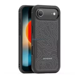   DUX DUCIS SHLD defender szilikon telefonvédő (erős ütésállóság, MagSafe, terep minta) FEKETE Apple iPhone Air