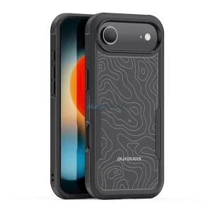 DUX DUCIS SHLD defender szilikon telefonvédő (erős ütésállóság, MagSafe, terep minta) FEKETE Apple iPhone Air