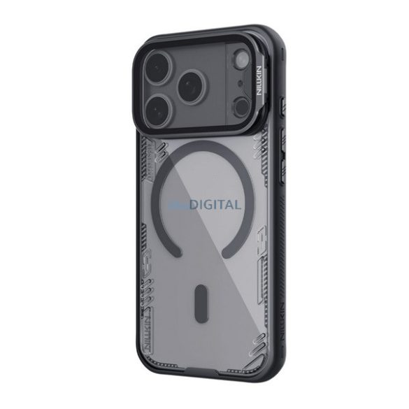 NILLKIN ICEBLADE PROP szilikon telefonvédő (ütésállóság, kameravédő, kitámasztó, MagSafe) FEKETE Apple iPhone 17 Pro Max