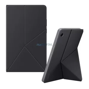 SAMSUNG tok álló, bőr hatású (aktív FLIP, oldalra nyíló, TRIFOLD, asztali tartó, mágneses) FEKETE Samsung Galaxy Tab A11 LTE (SM-X135), Galaxy Tab A11 WIFI (SM-X130)